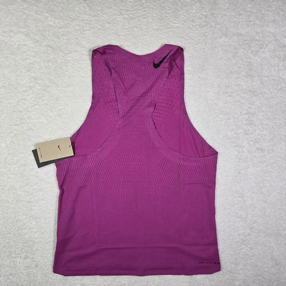 Nike Aeroswift Dri-Fit ADV Running Singlet Hot Fuchsia FN4231-518 Mens Medium